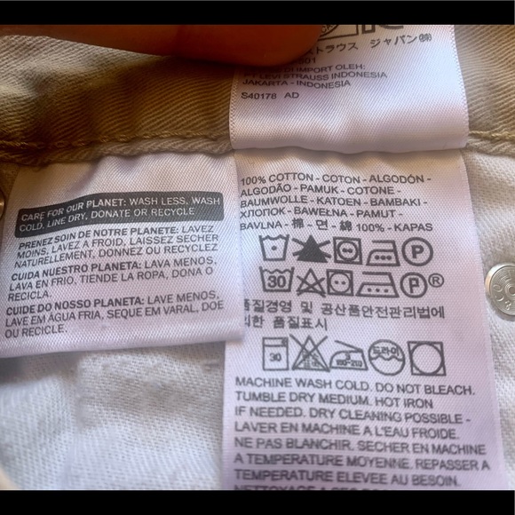 Levis 510 Cream Skinny Fit Pants - Men’s 30 x 30 - Picture 7 of 7